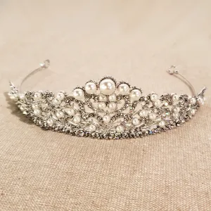 1.75" Tall Tiara for Glam Bride Wedding or Victorian Prom