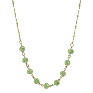 1928 Jewelry Crystal Fireball Pave Necklace 16"   3" Extender