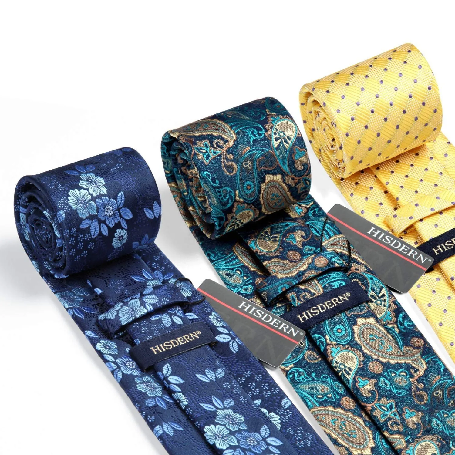 3PCS Tie & Pocket Square Set - T3-08
