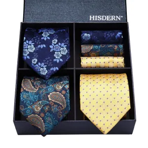 3PCS Tie & Pocket Square Set - T3-08