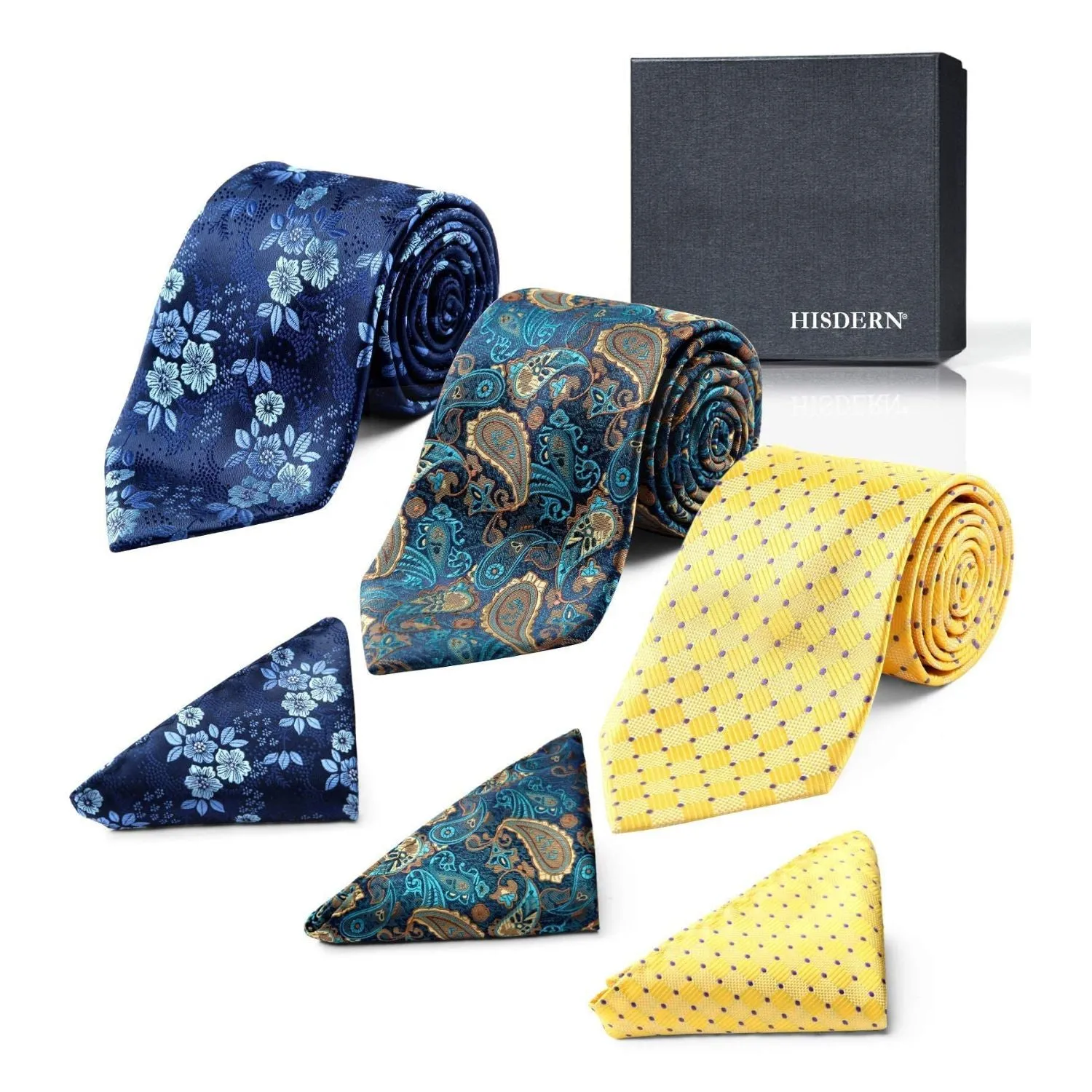 3PCS Tie & Pocket Square Set - T3-08