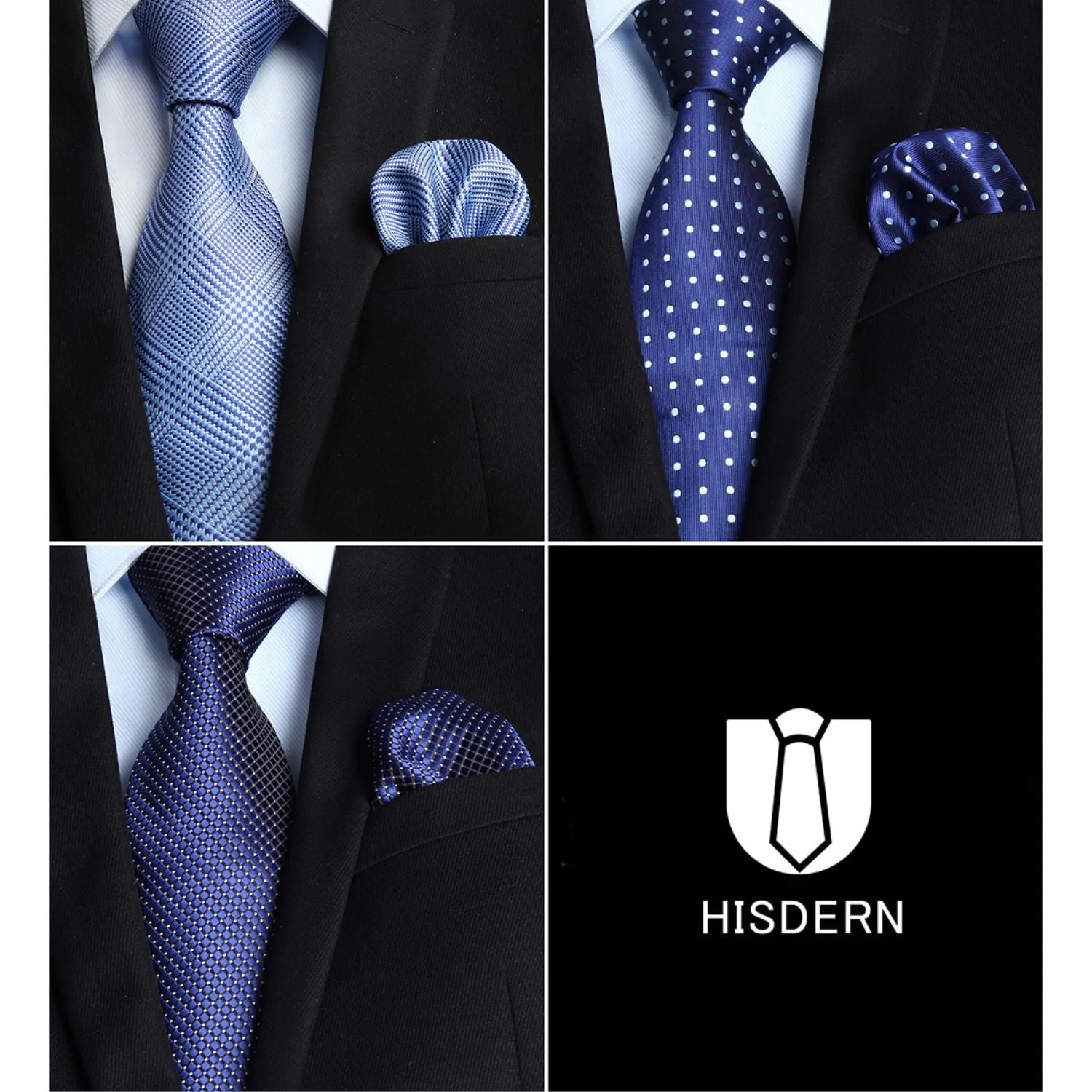 3PCS Tie & Pocket Square Set - T3-13