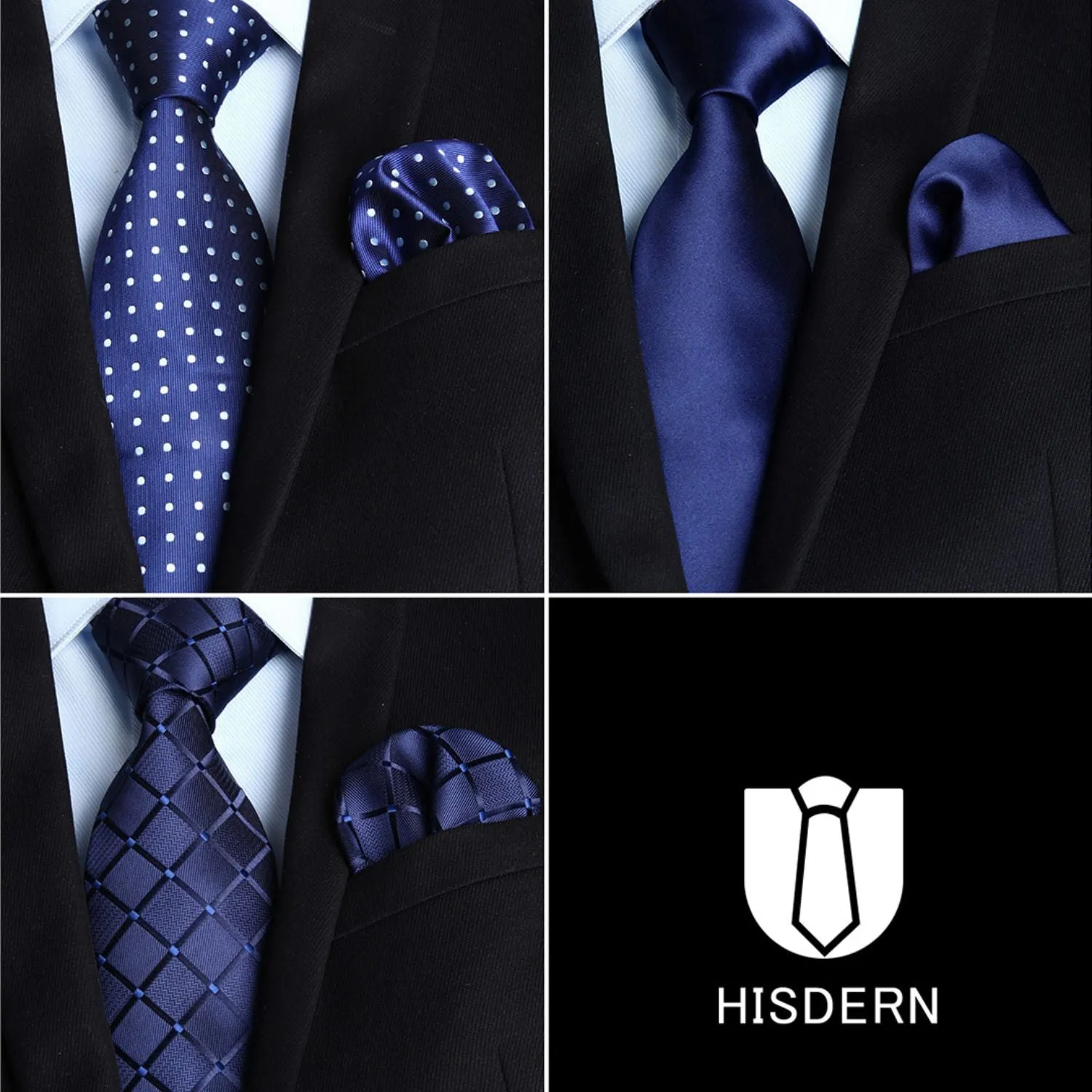 3PCS Tie & Pocket Square Set - TB3003