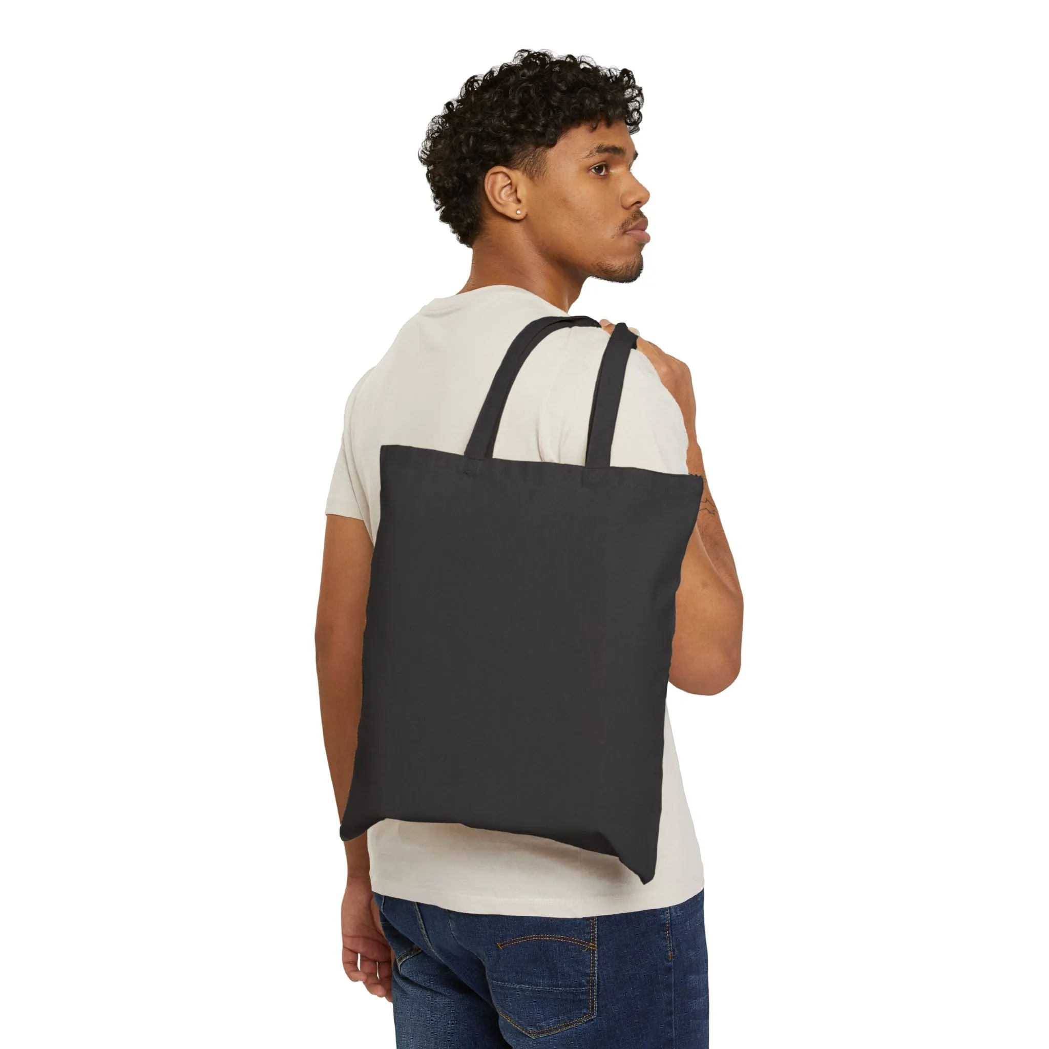 A cute cat sitting on the windowsill Cotton Canvas Tote Bag