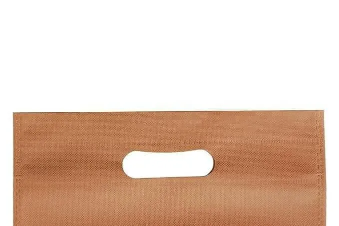 AGRASHRI ENTERPRISES D Cut Beige  Cloth Carry Bag (Pack of 50 )