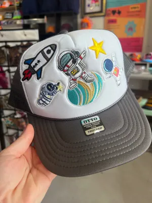 Astronaut World Layered Trucker Hat by Foster