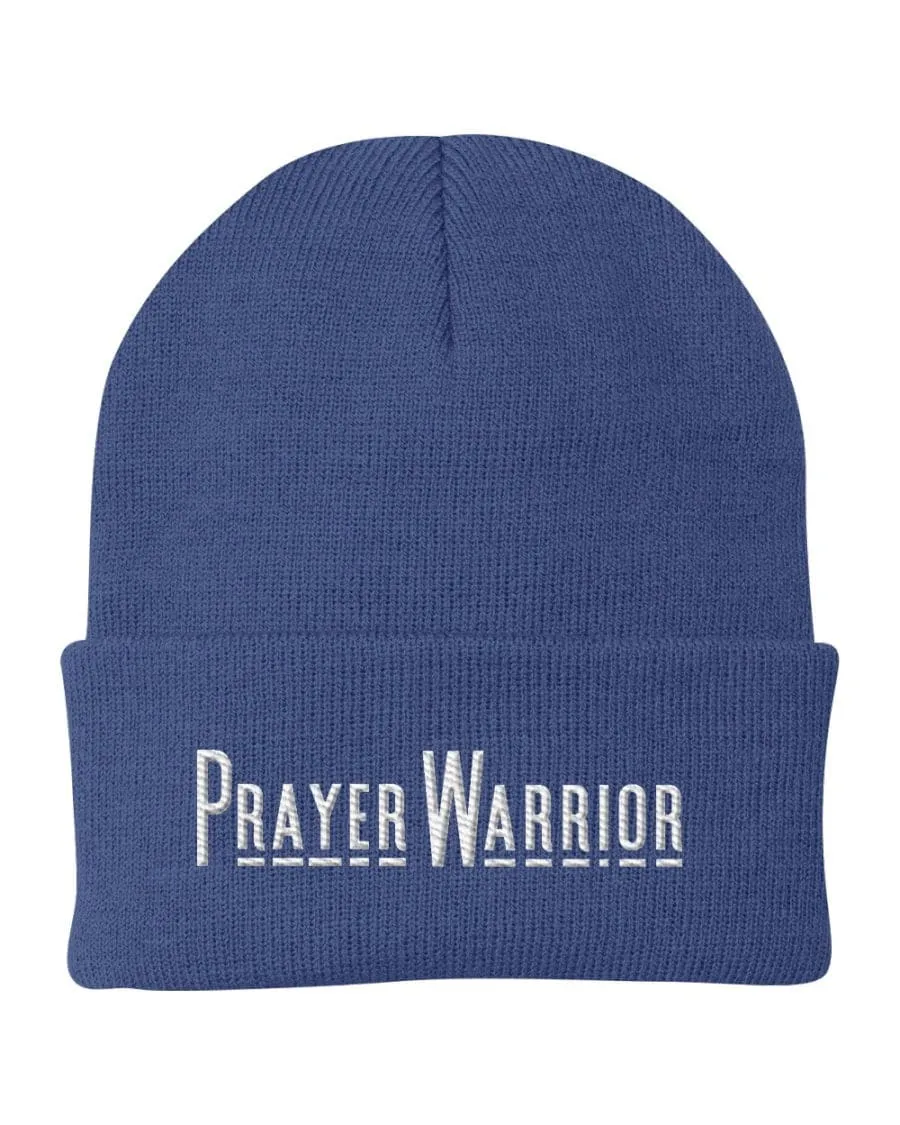 Beanie Knit Hat - Prayer Warrior Embroidered Hat