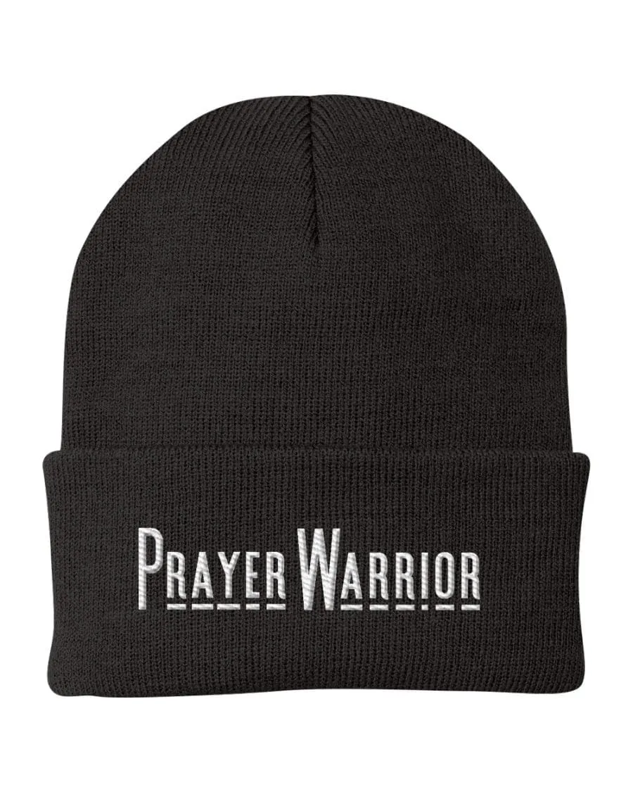 Beanie Knit Hat - Prayer Warrior Embroidered Hat