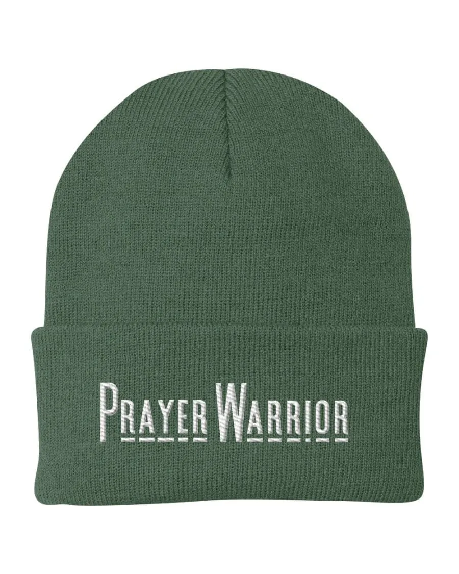 Beanie Knit Hat - Prayer Warrior Embroidered Hat