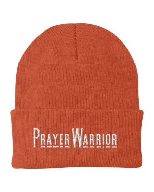 Beanie Knit Hat - Prayer Warrior Embroidered Hat