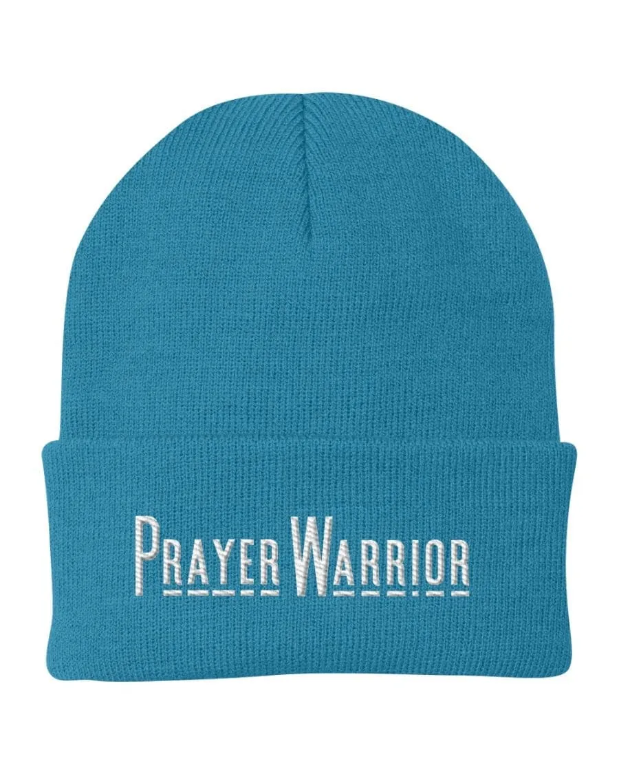Beanie Knit Hat - Prayer Warrior Embroidered Hat