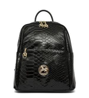 Black Patent Leather Backpack