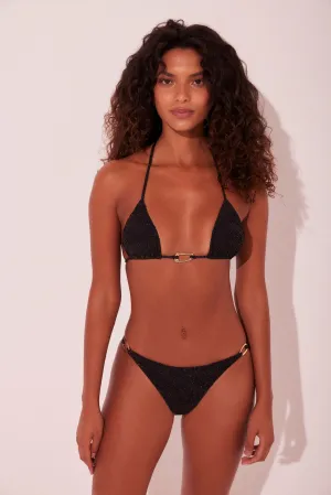 Black Texture Beca Triangle Bikini Top S1599B2161