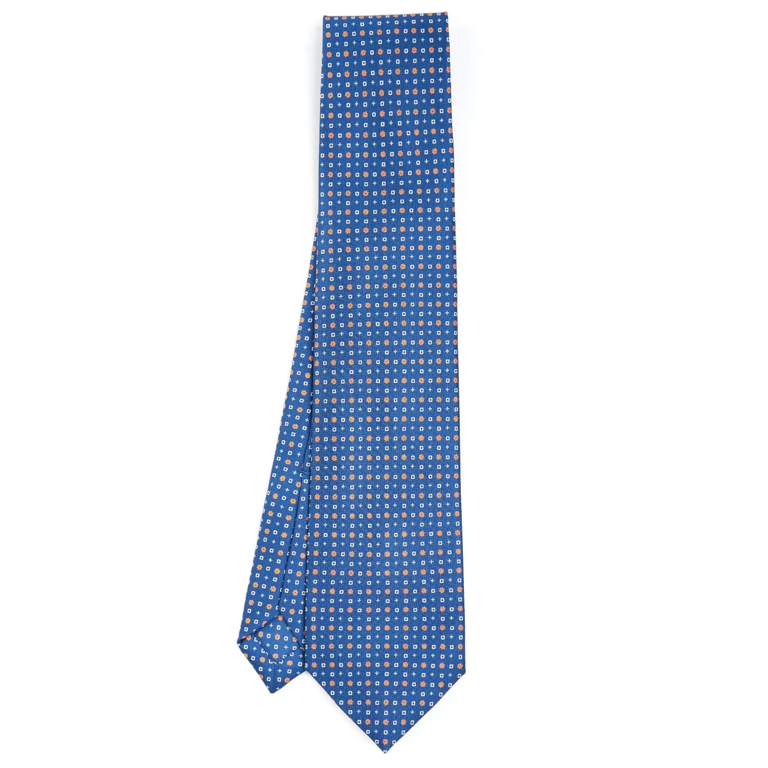 BLUE 7 FOLD SARTORIAL SILK TIE
