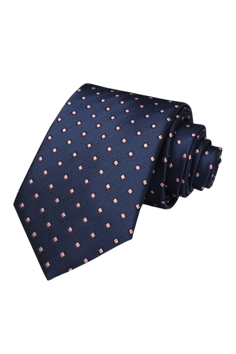 Blue Herringbone Classic Wedding Tie