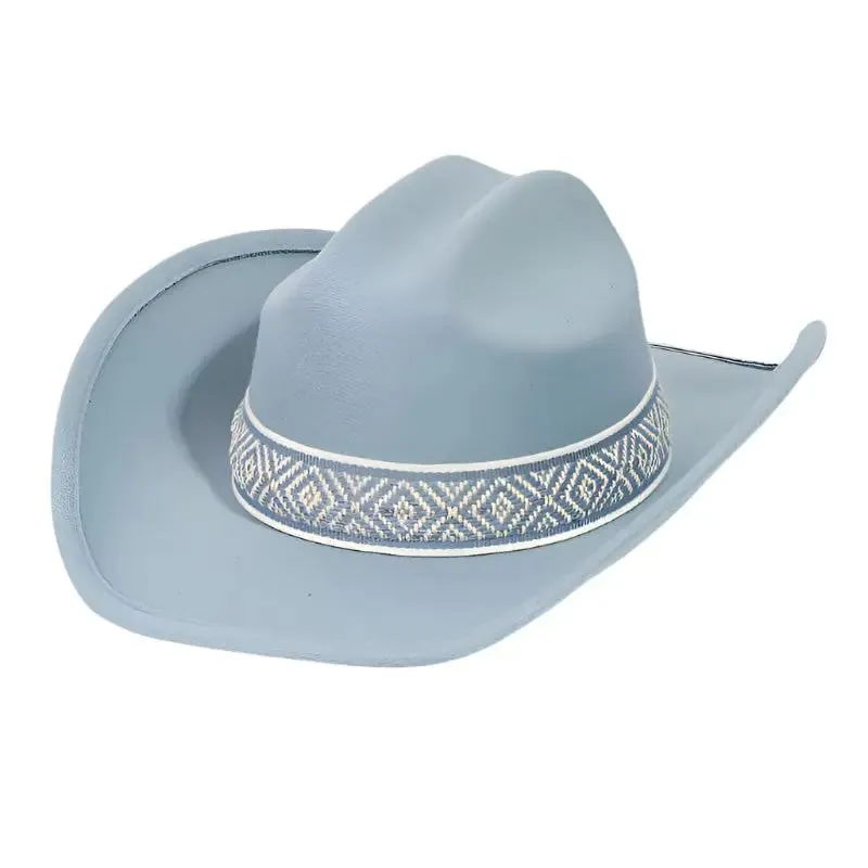 Braided Pattern Strap Cowboy Hat