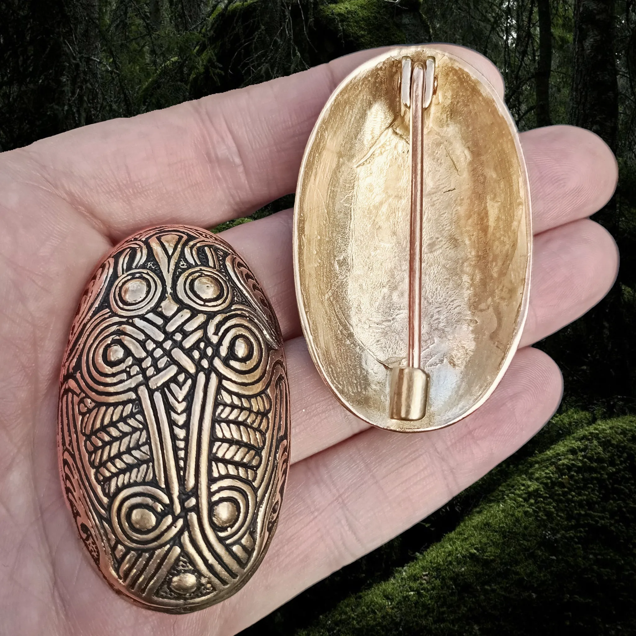 Bronze Norwegian Viking Turtle Brooches