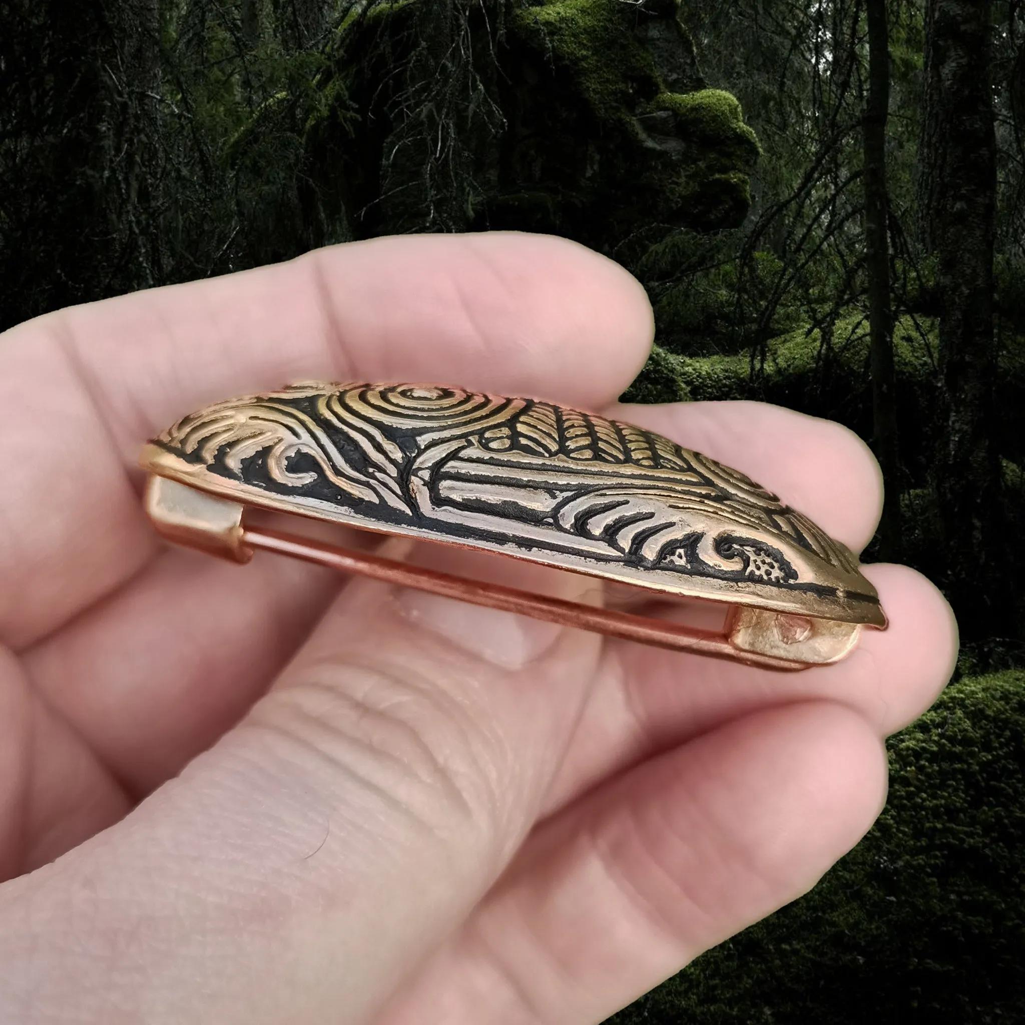 Bronze Norwegian Viking Turtle Brooches
