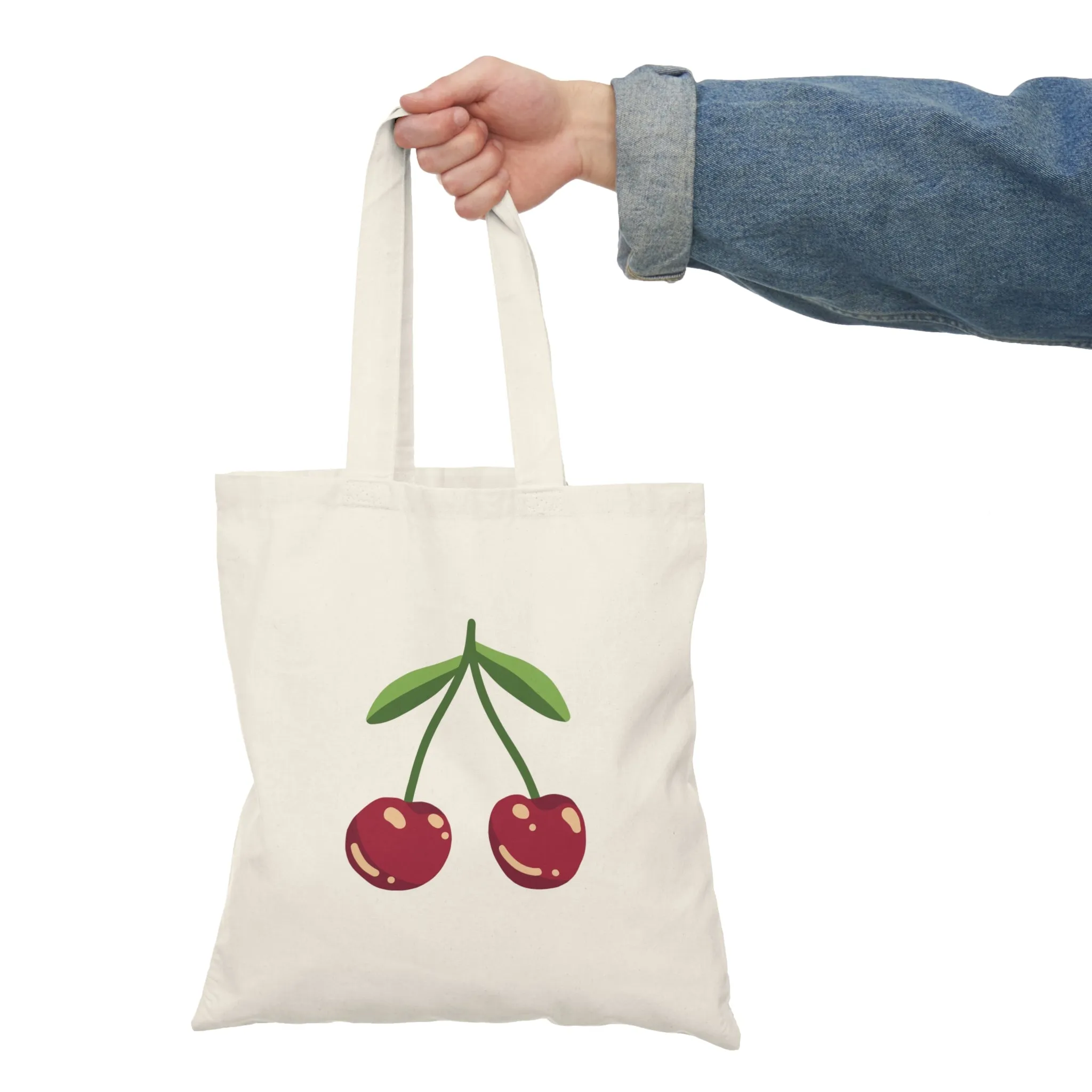 Cherries  - Natural Tote Bag ~ Sharon Dawn Collection