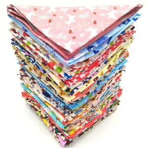 Colorful Patterned Cotton Dog Scarves Set