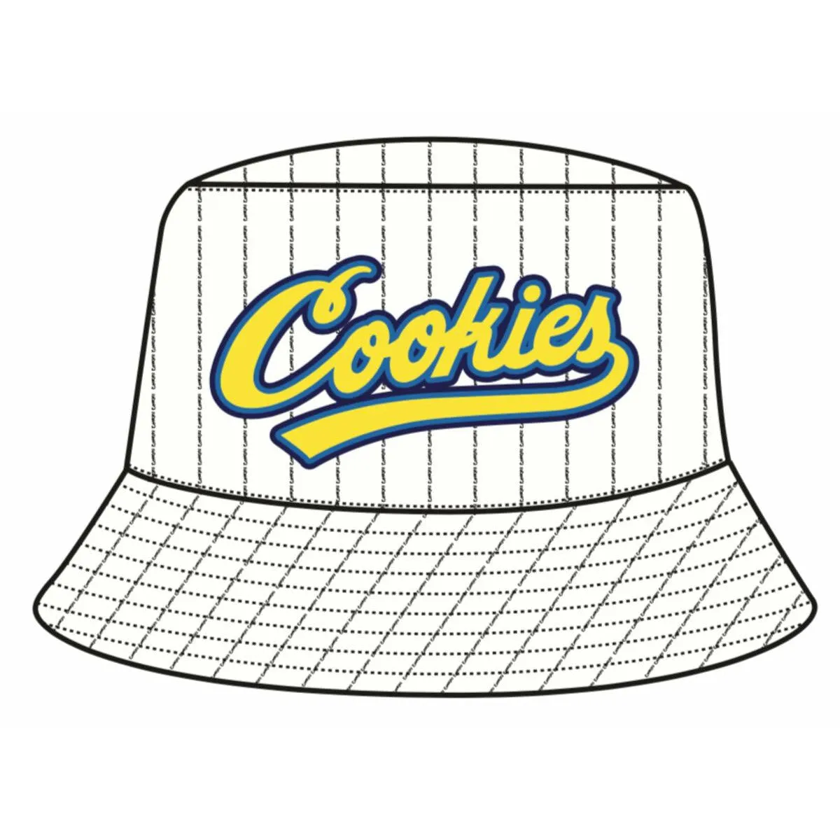 Cookies Puttin In Work White Pinstripes Bucket Hat (1558X6119)