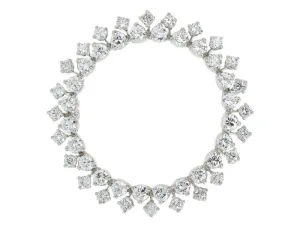 Corona - Diamond Platinum Circular Brooch