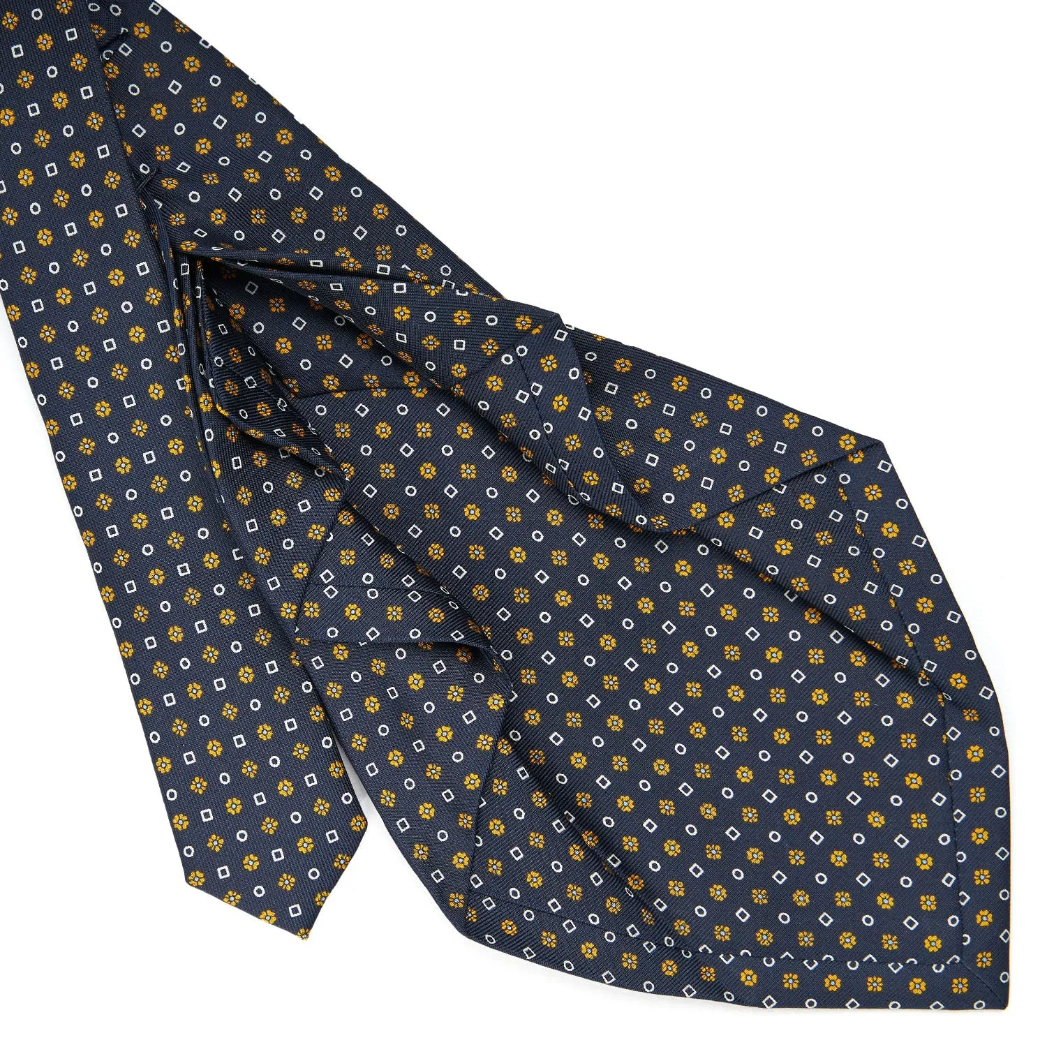 DARK BLUE 7 FOLD SARTORIAL SILK TIE