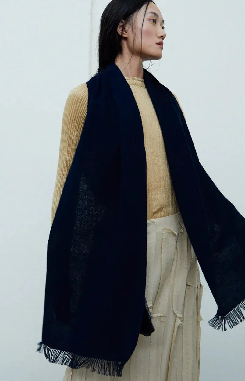 Deep Blue Double Sided Scarf