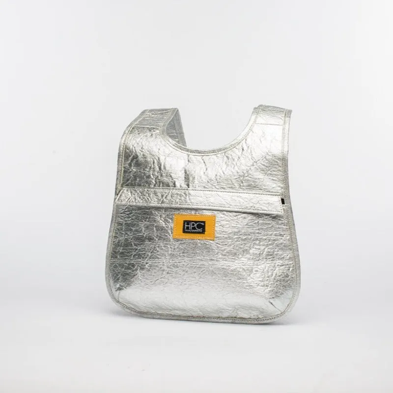 Earth Bag Slim, Silver Pinatex (Upcycled Billboard Bags)