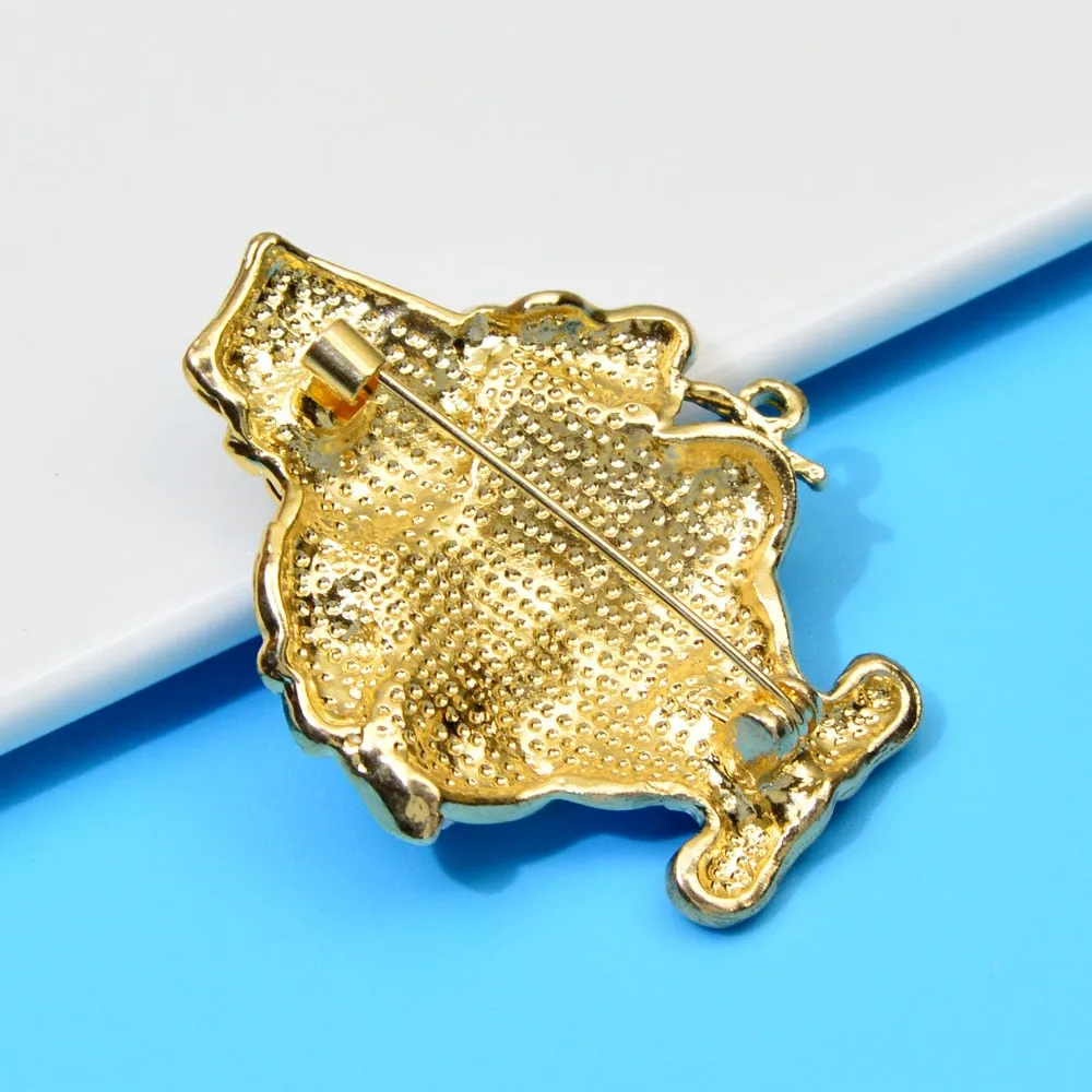 Enamel Father Frost Brooch Blue Color Morozko Морозко Pin New Year
