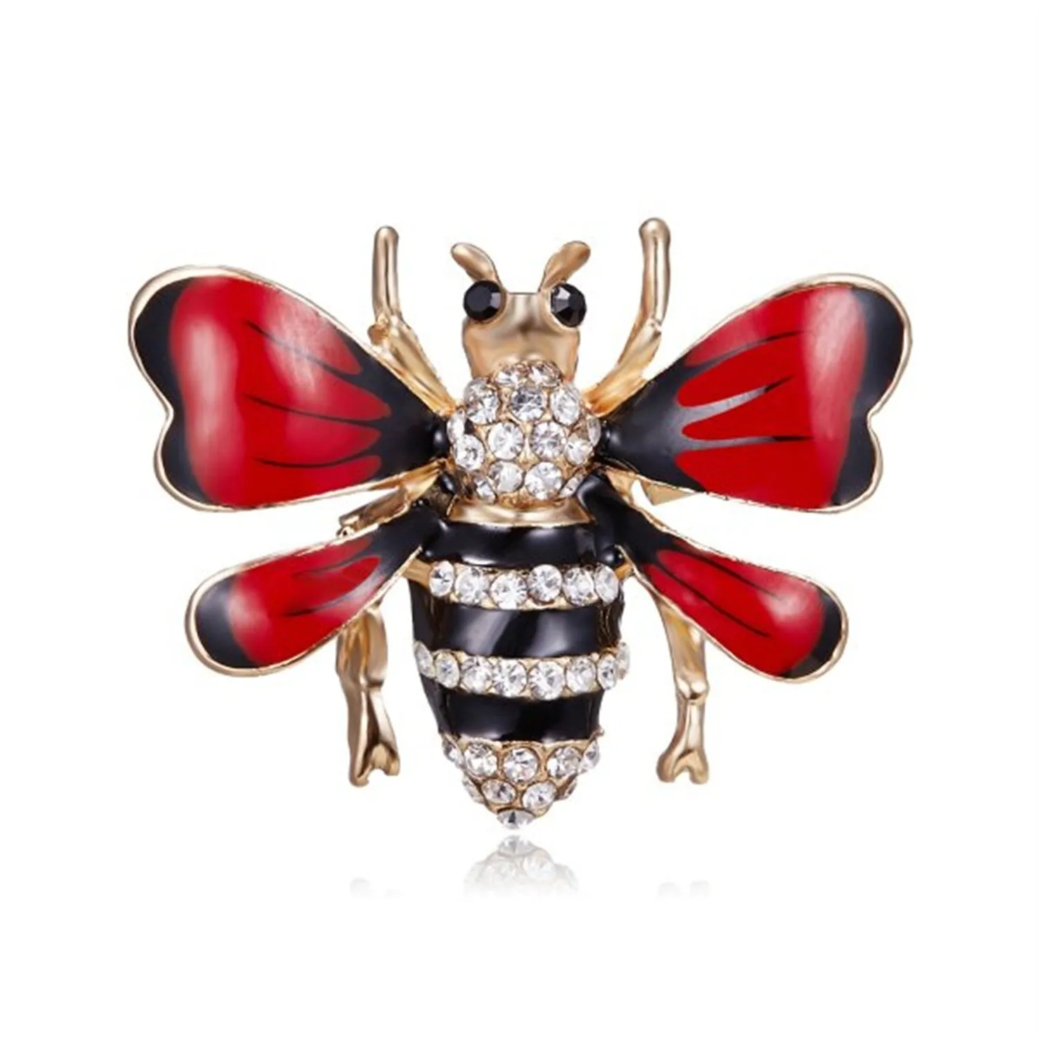 Exquisite Women Men Little Bee Fashion Crystal Brooch Decoration