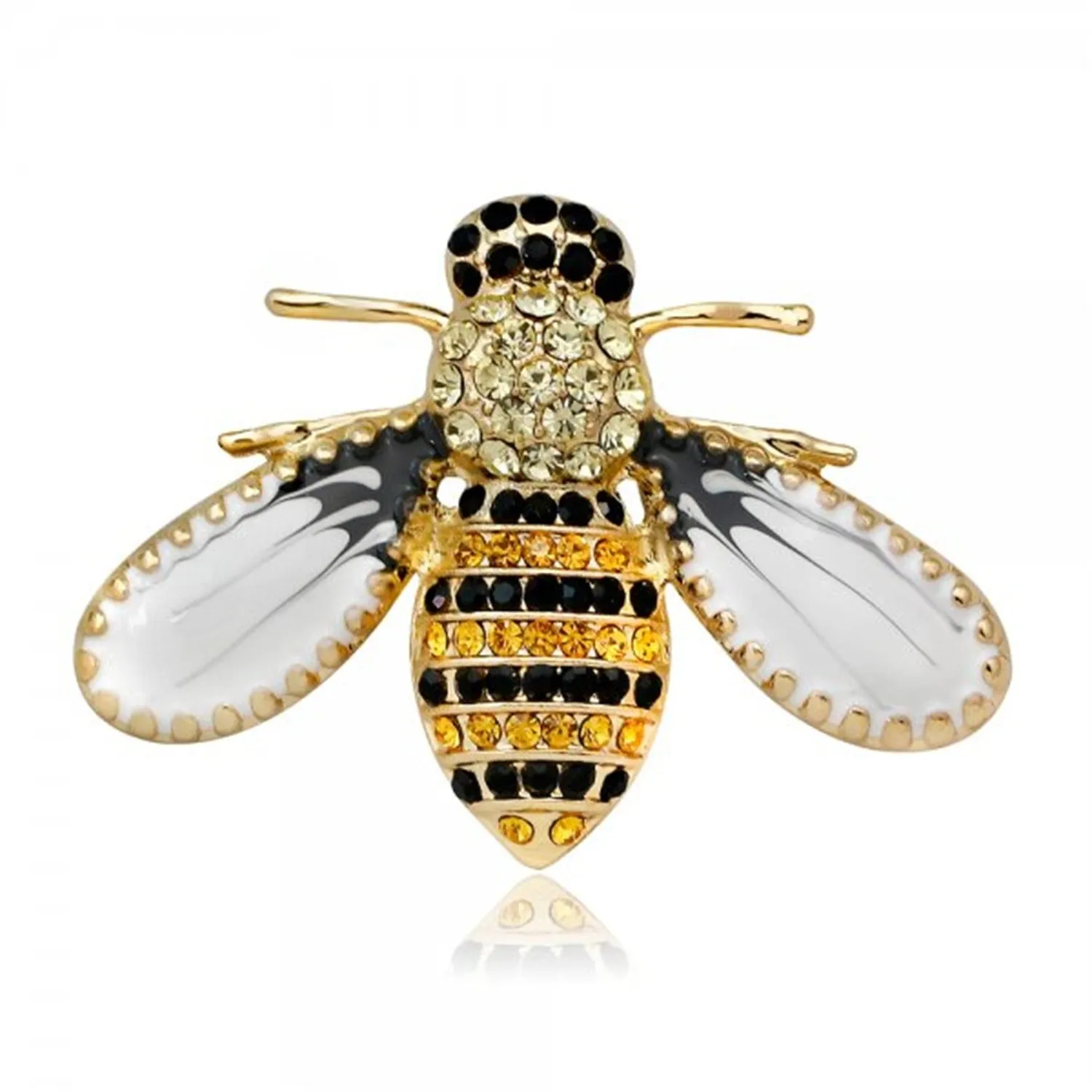 Exquisite Women Men Little Bee Fashion Crystal Brooch Decoration