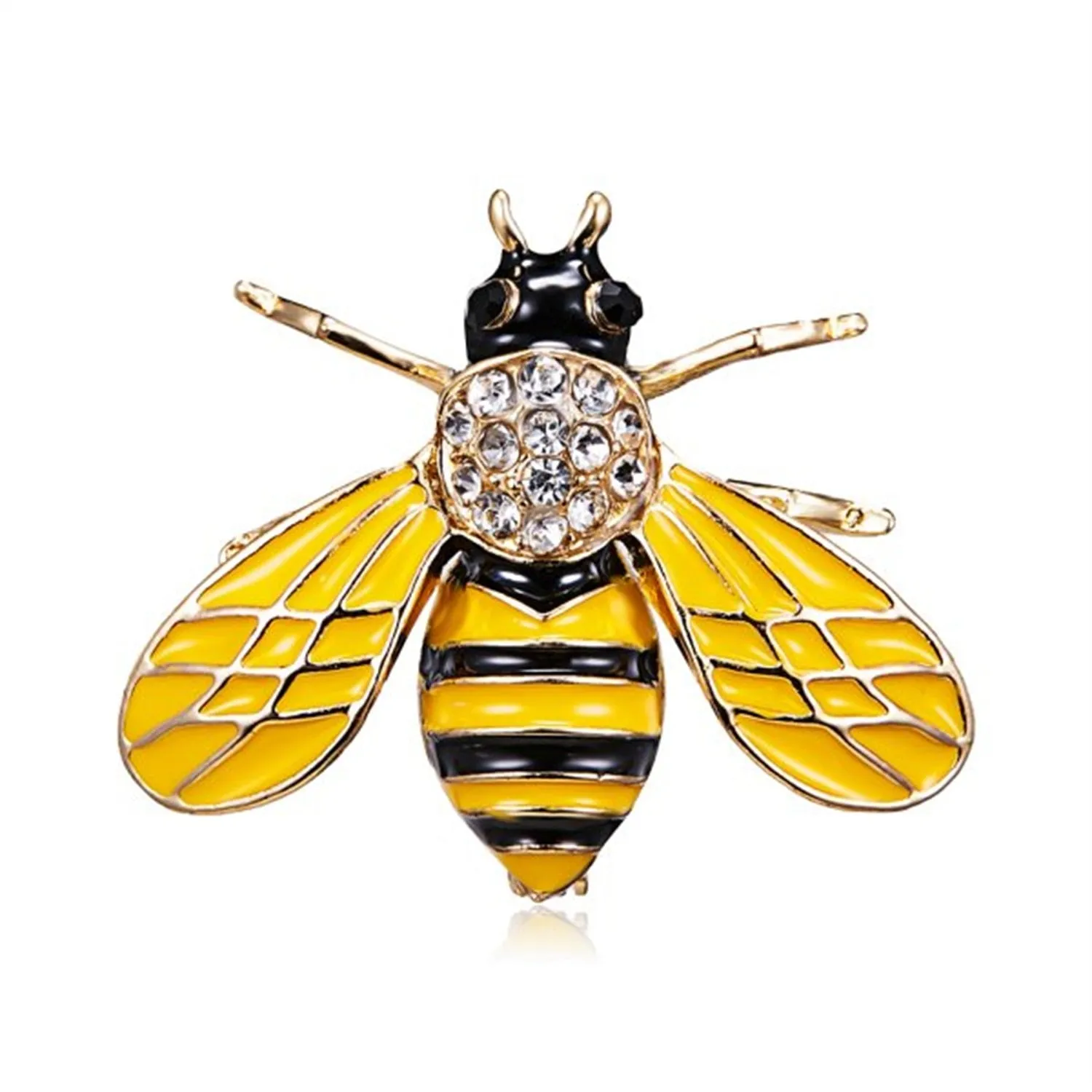 Exquisite Women Men Little Bee Fashion Crystal Brooch Decoration