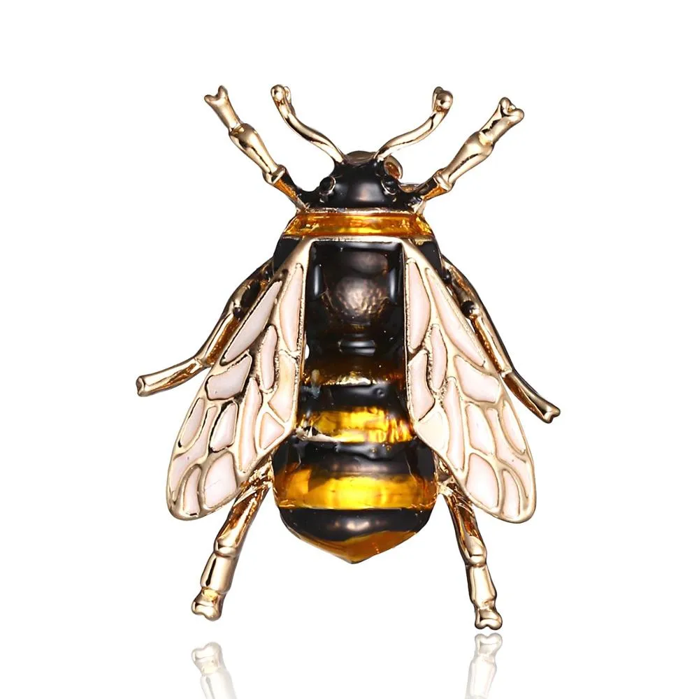 Exquisite Women Men Little Bee Fashion Crystal Brooch Decoration