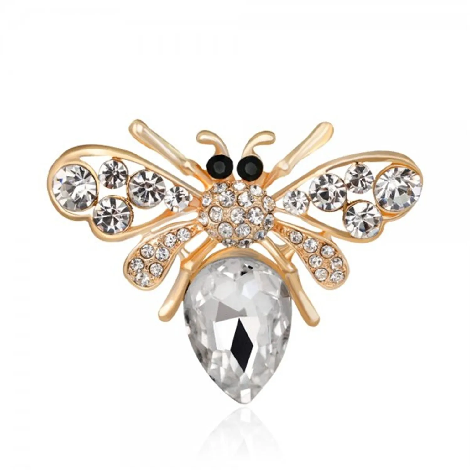 Exquisite Women Men Little Bee Fashion Crystal Brooch Decoration