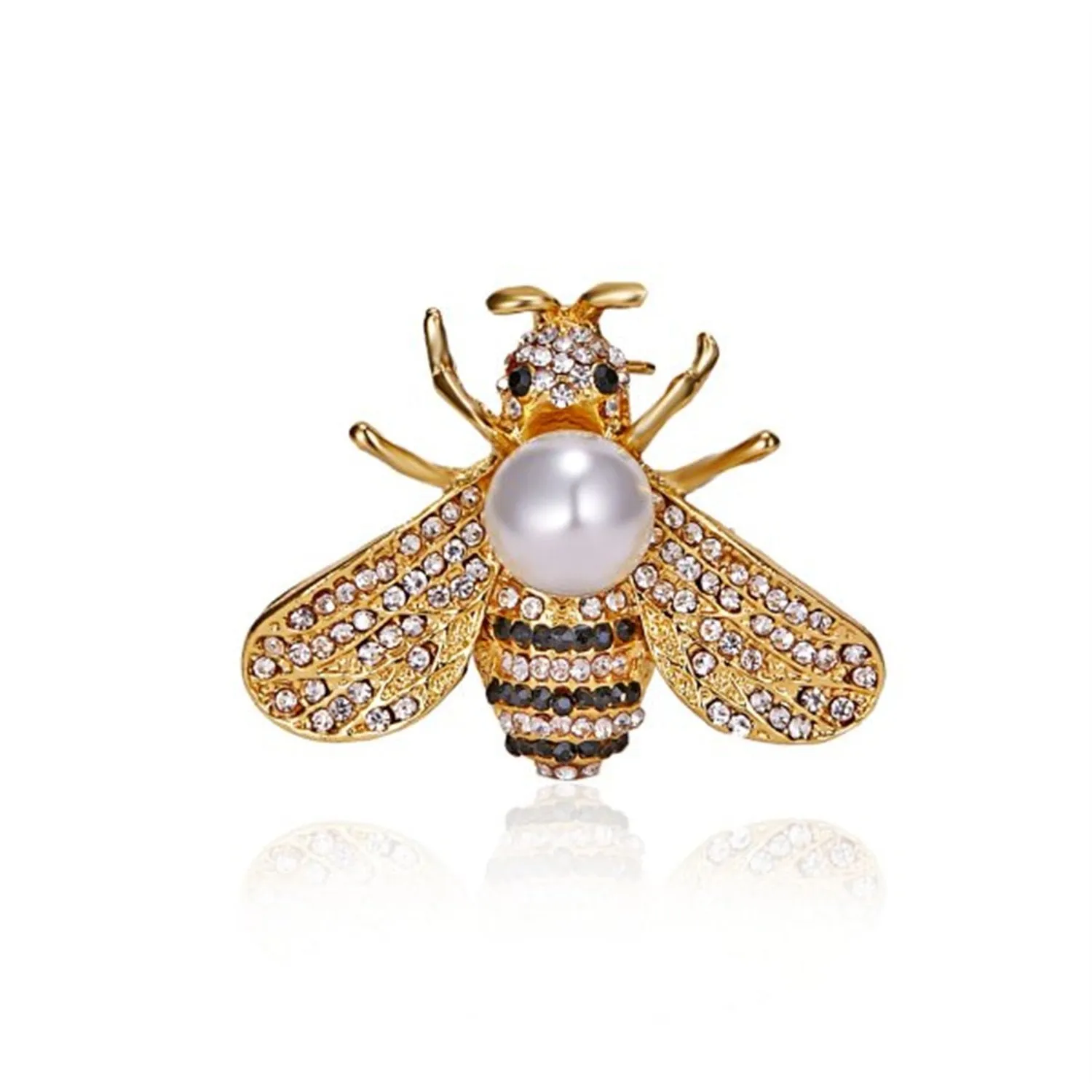 Exquisite Women Men Little Bee Fashion Crystal Brooch Decoration