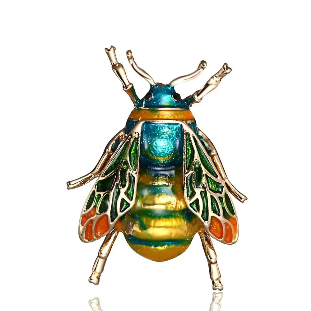Exquisite Women Men Little Bee Fashion Crystal Brooch Decoration