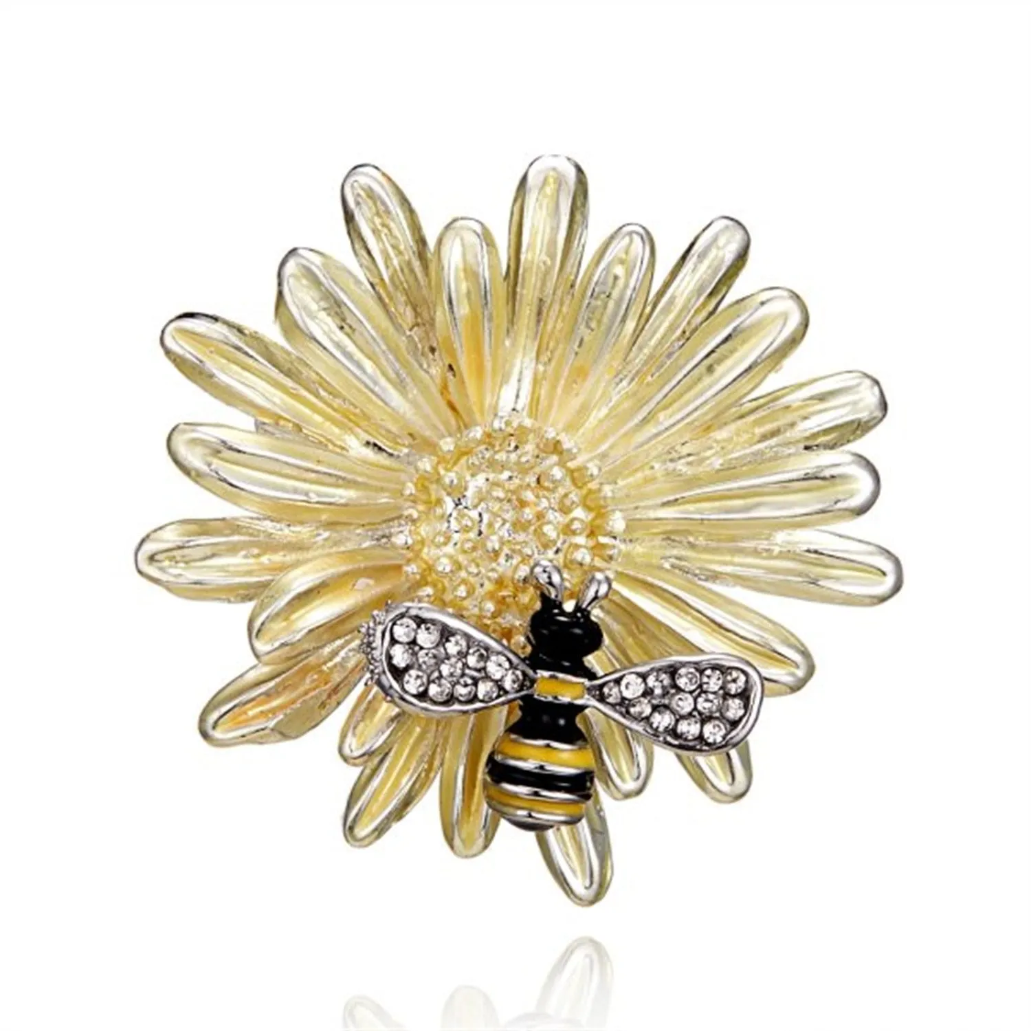 Exquisite Women Men Little Bee Fashion Crystal Brooch Decoration