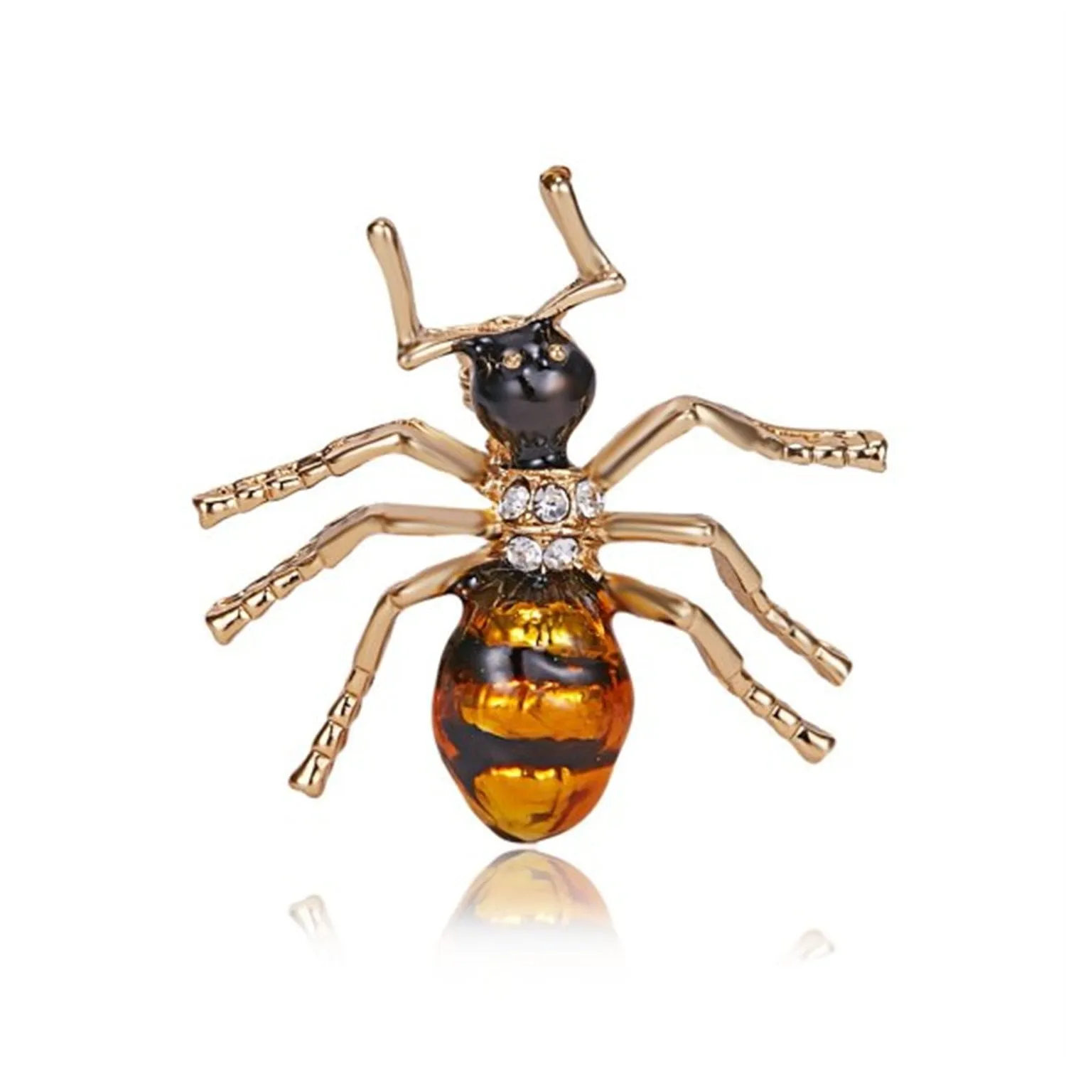 Exquisite Women Men Little Bee Fashion Crystal Brooch Decoration