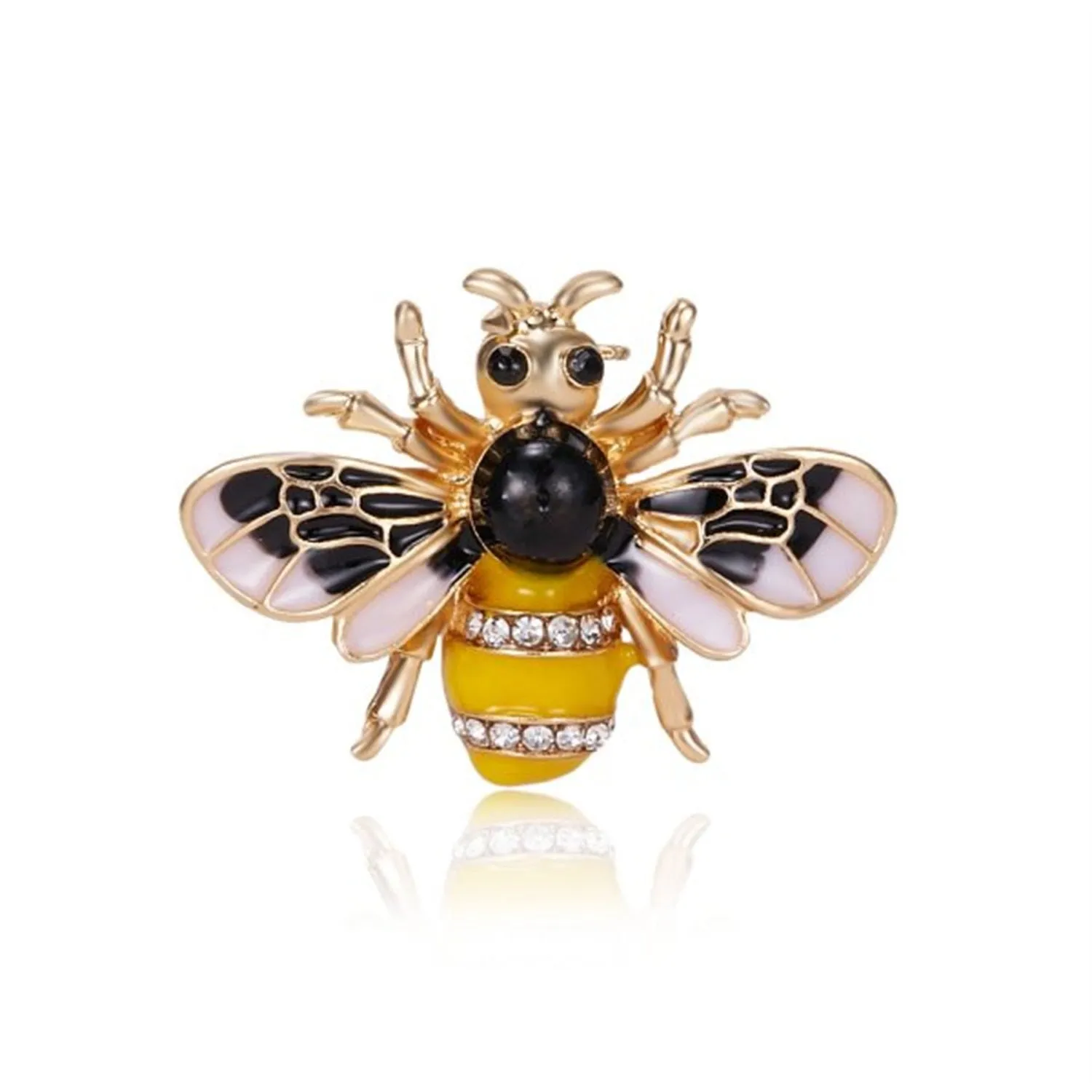 Exquisite Women Men Little Bee Fashion Crystal Brooch Decoration