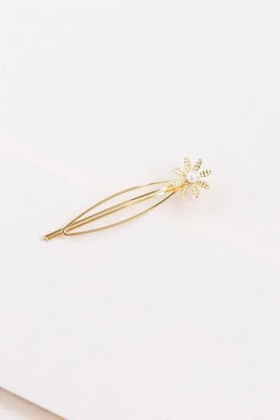 Floral And Pearl Hair Pin Set