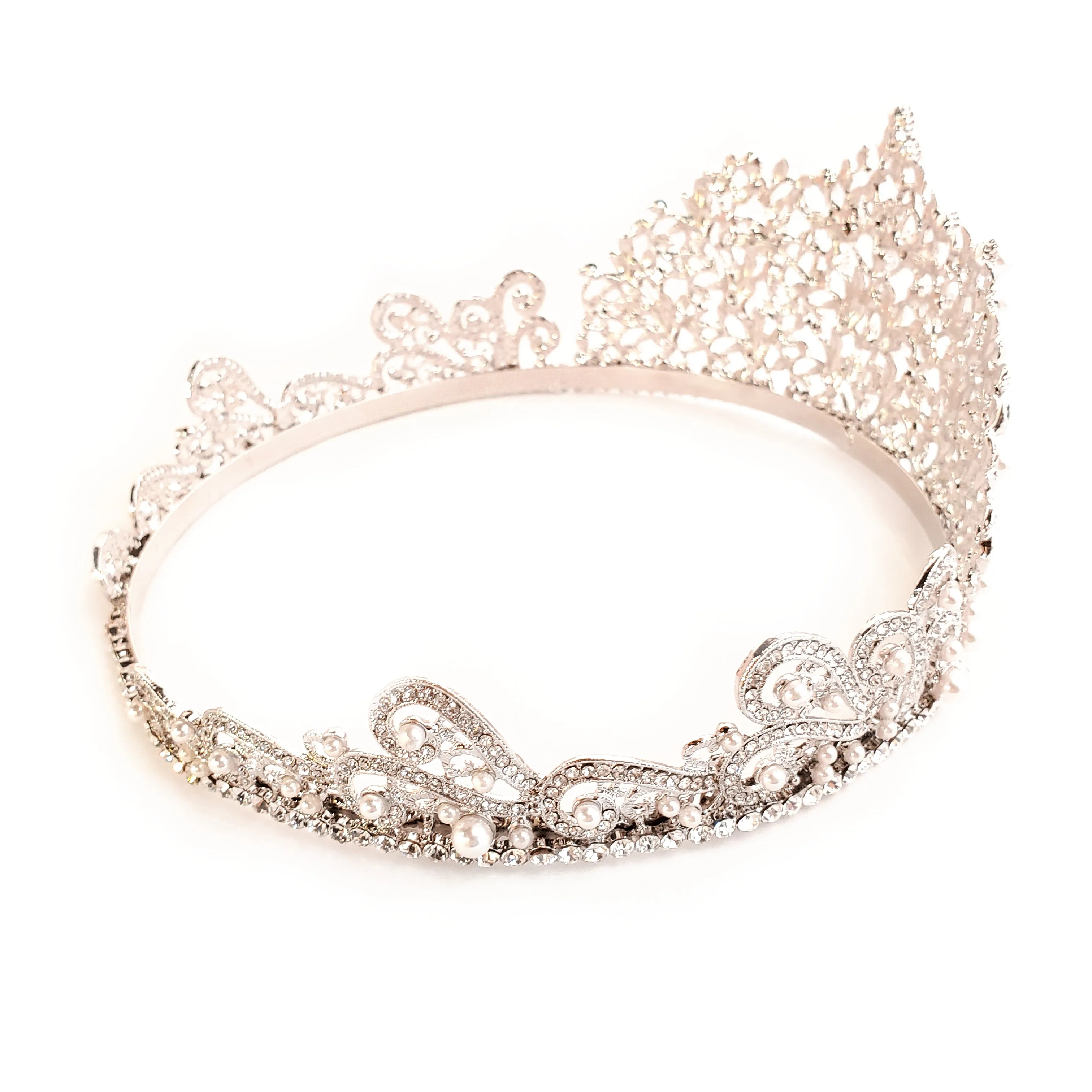 Floral Pageant Tiara or Bridal Crown