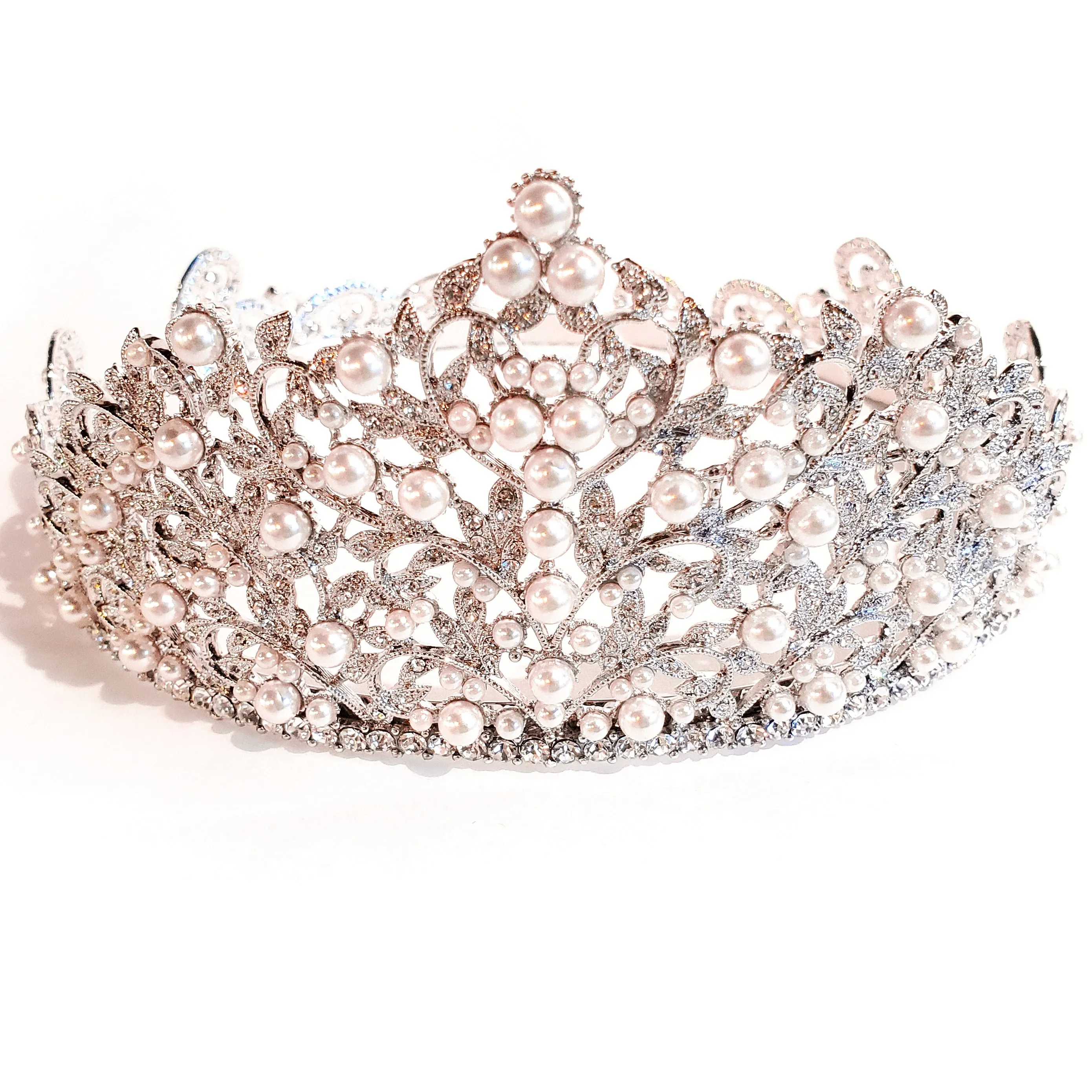 Floral Pageant Tiara or Bridal Crown