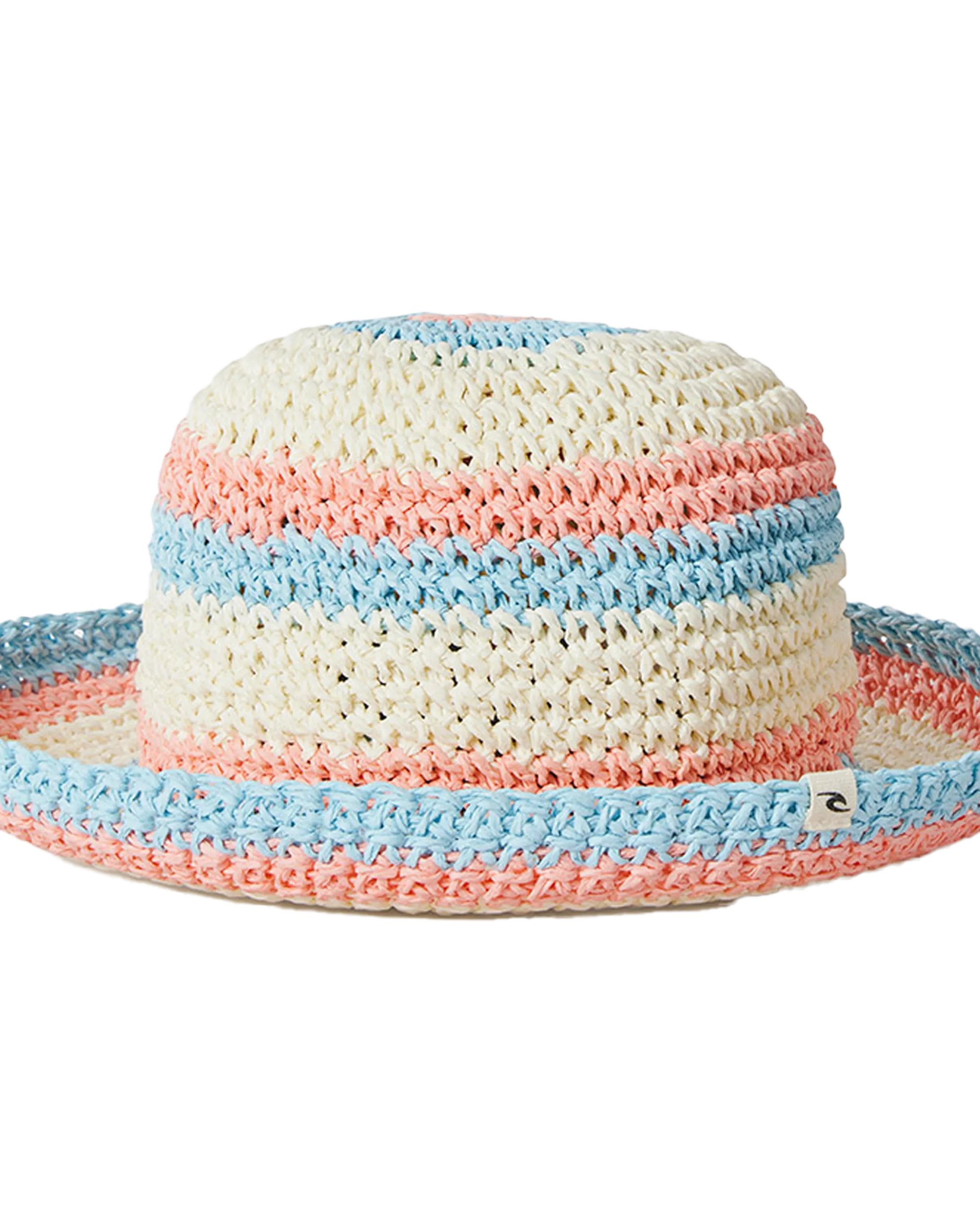 Girls Sun Stripe Crochet Hat in Pink