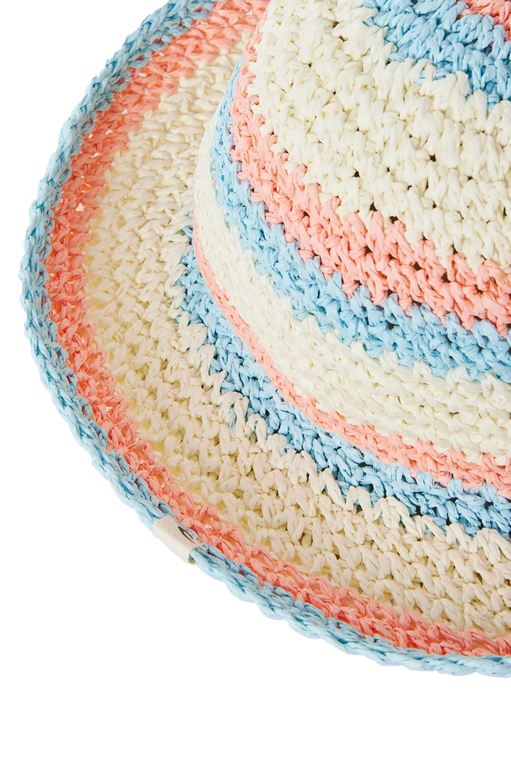 Girls Sun Stripe Crochet Hat in Pink