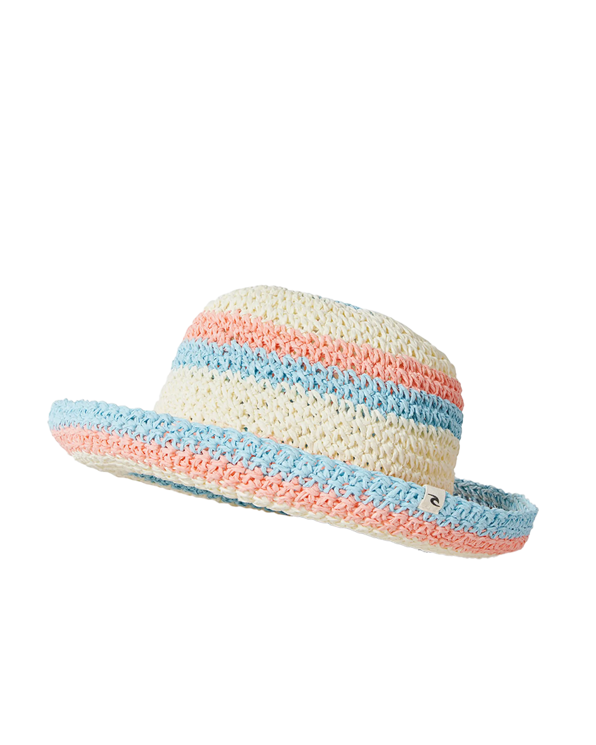 Girls Sun Stripe Crochet Hat in Pink