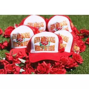 Give Me Roses While Im Here Trucker Hat - Red