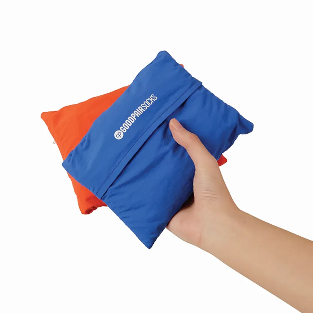 GOODPAIR SOCKS: LIPATO | Neon Orange | Foldable Drawstring Tote Bag