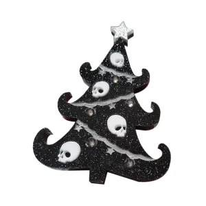 Gothic Christmas Tree Brooch by Cherryloco