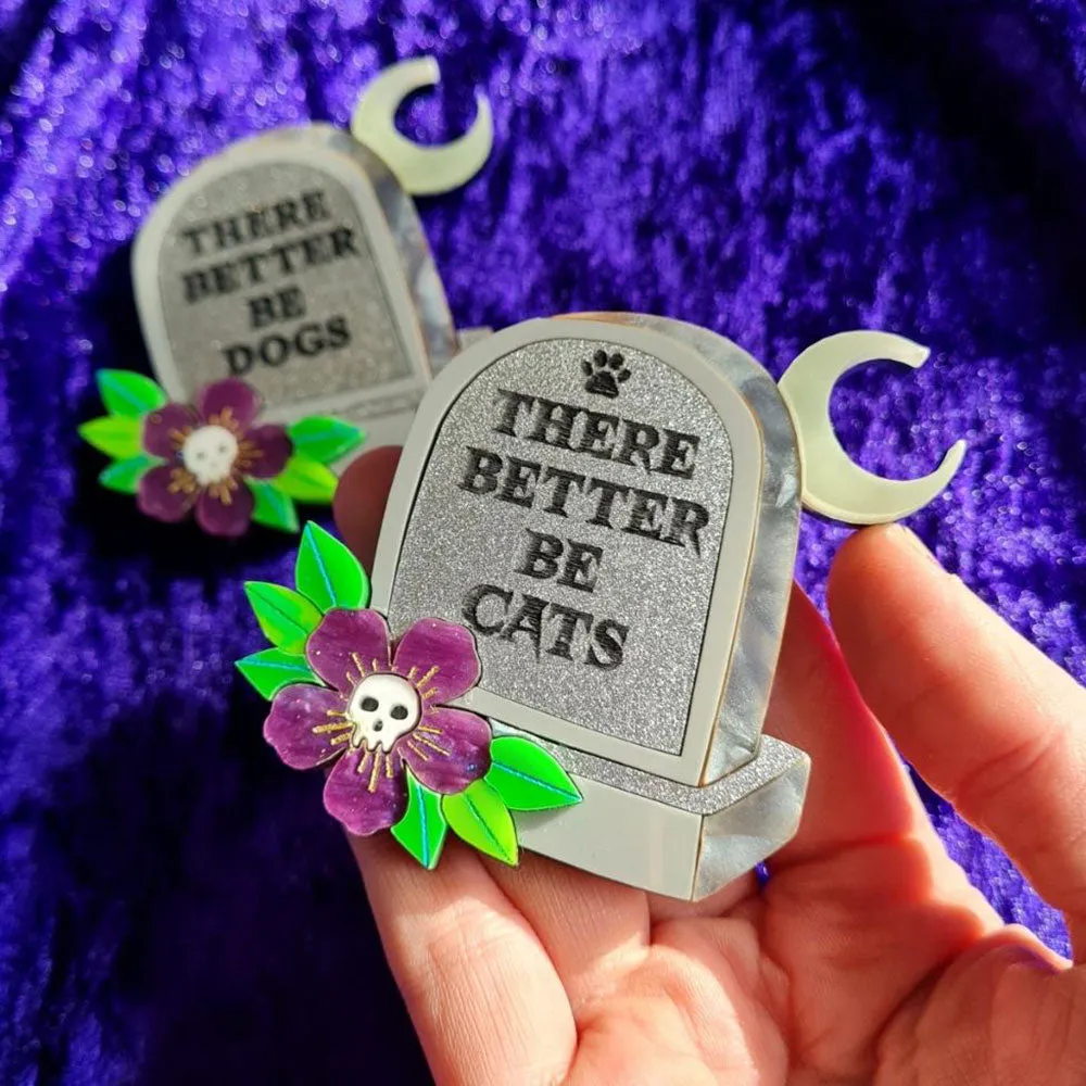 Gravestone Epitaph Necklace by Cherryloco Jewellery